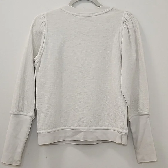 Apiece Apart 100% Organic Cotton Olimpio Sweatshirt Off White Cream Sz XS - Picture 10 of 16